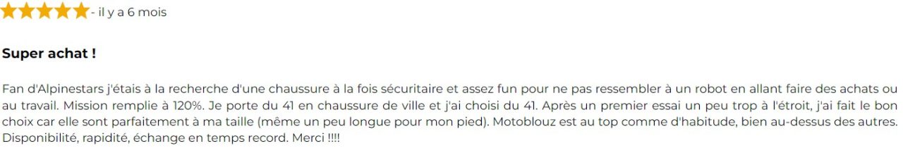 Avis motard