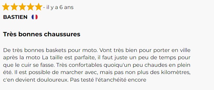 Avis motard