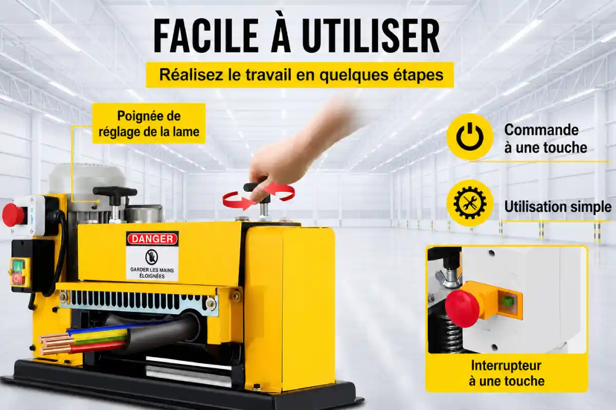 le choix d'une machine à dénuder est fonction du type de câble 